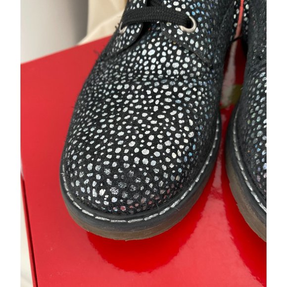 ** KIDS ** Pom D'Api "Sid Ranger" Silver Polka Dot Suede Boots, size 35 - Picture 8 of 16